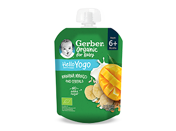 Gerber Organic Banany Mango z jogurtem i Płatkami zbóż gramatura