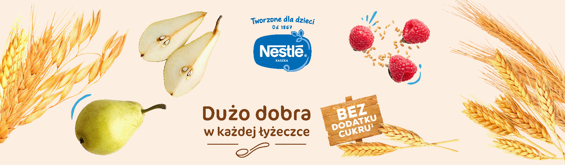 Kaszki Nestle bez dodatku cukru